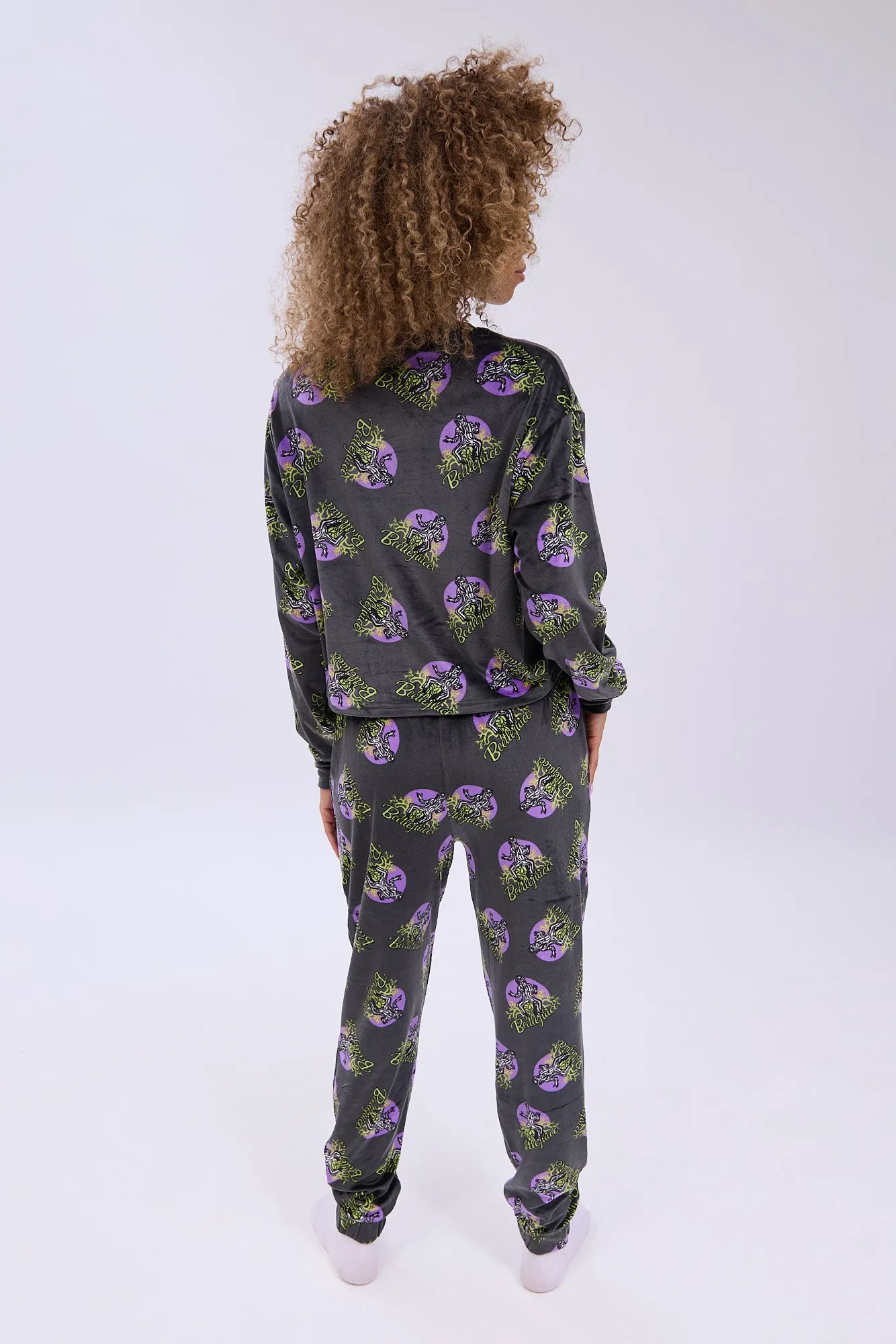 Beetlejuice Printed Velour Pajama Jogger And Tee Set sold by Bluenotes product image thumbnail 4