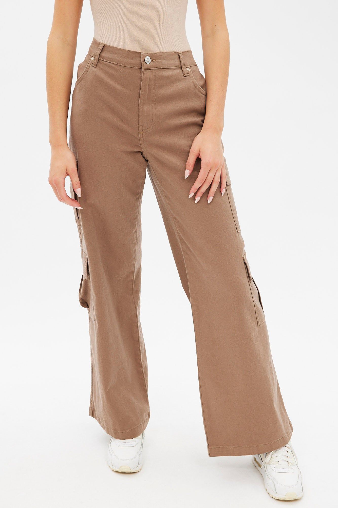 High Rise Wide Leg Cargo Pant sold by Bluenotes