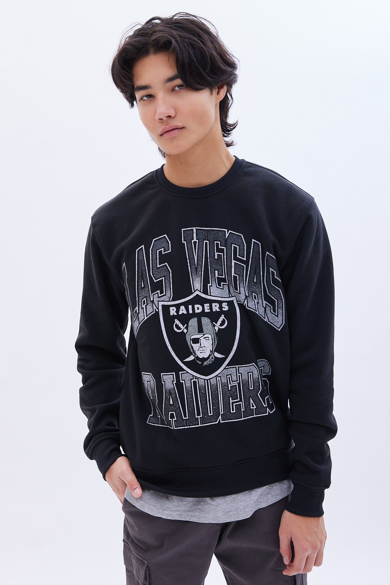 Las Vegas Raiders Graphic Crew Neck Sweatshirt sold by Bluenotes