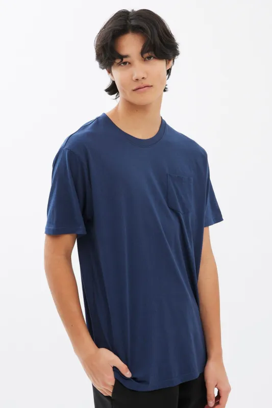 Basic Crew Neck Pocket Tee sold by Bluenotes