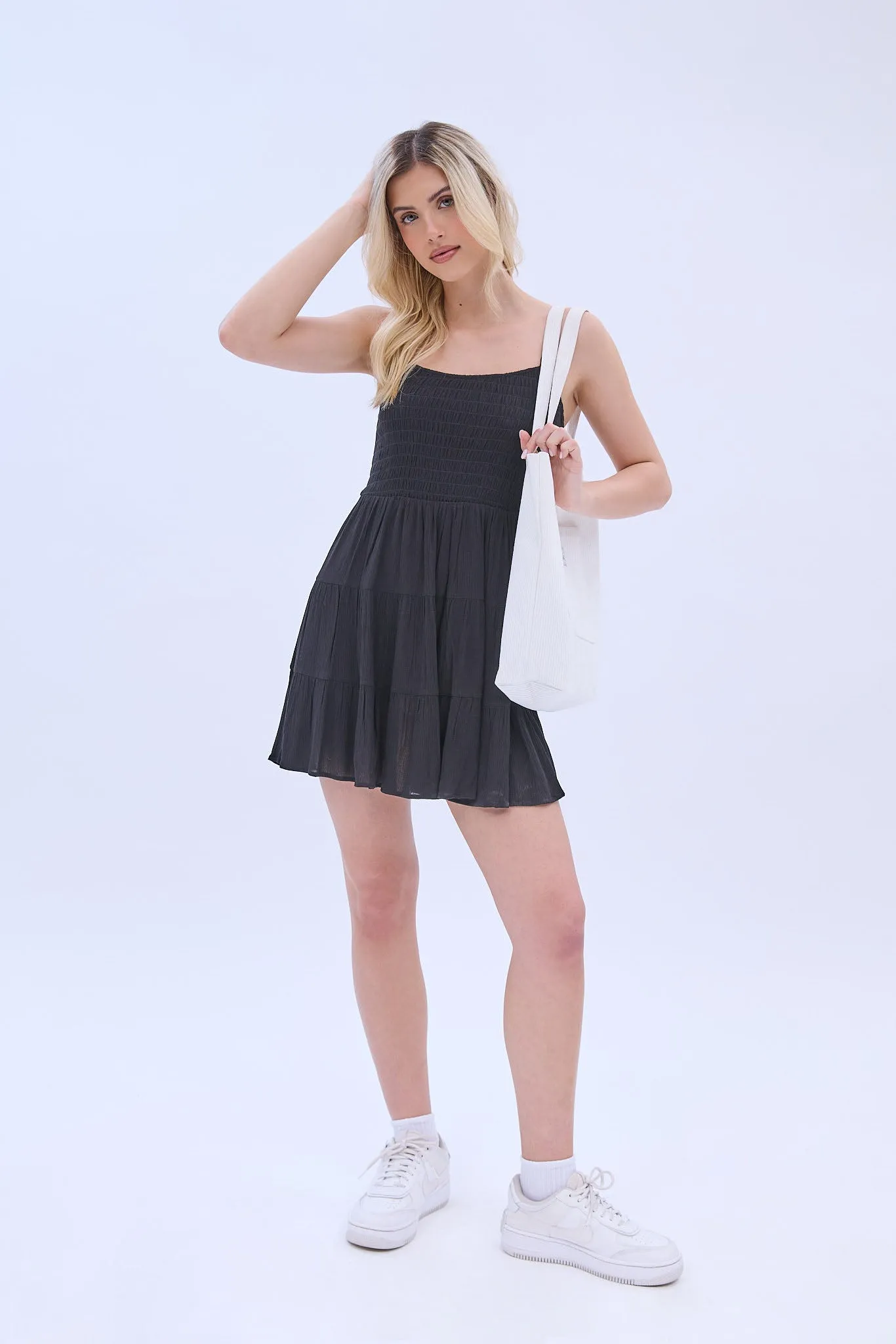 Smocked Tiered Mini Dress sold by Bluenotes product image thumbnail 2