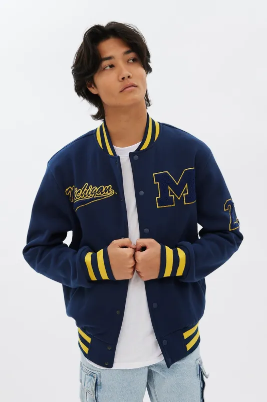 Michigan Embroidered Varsity Jacket sold by Bluenotes
