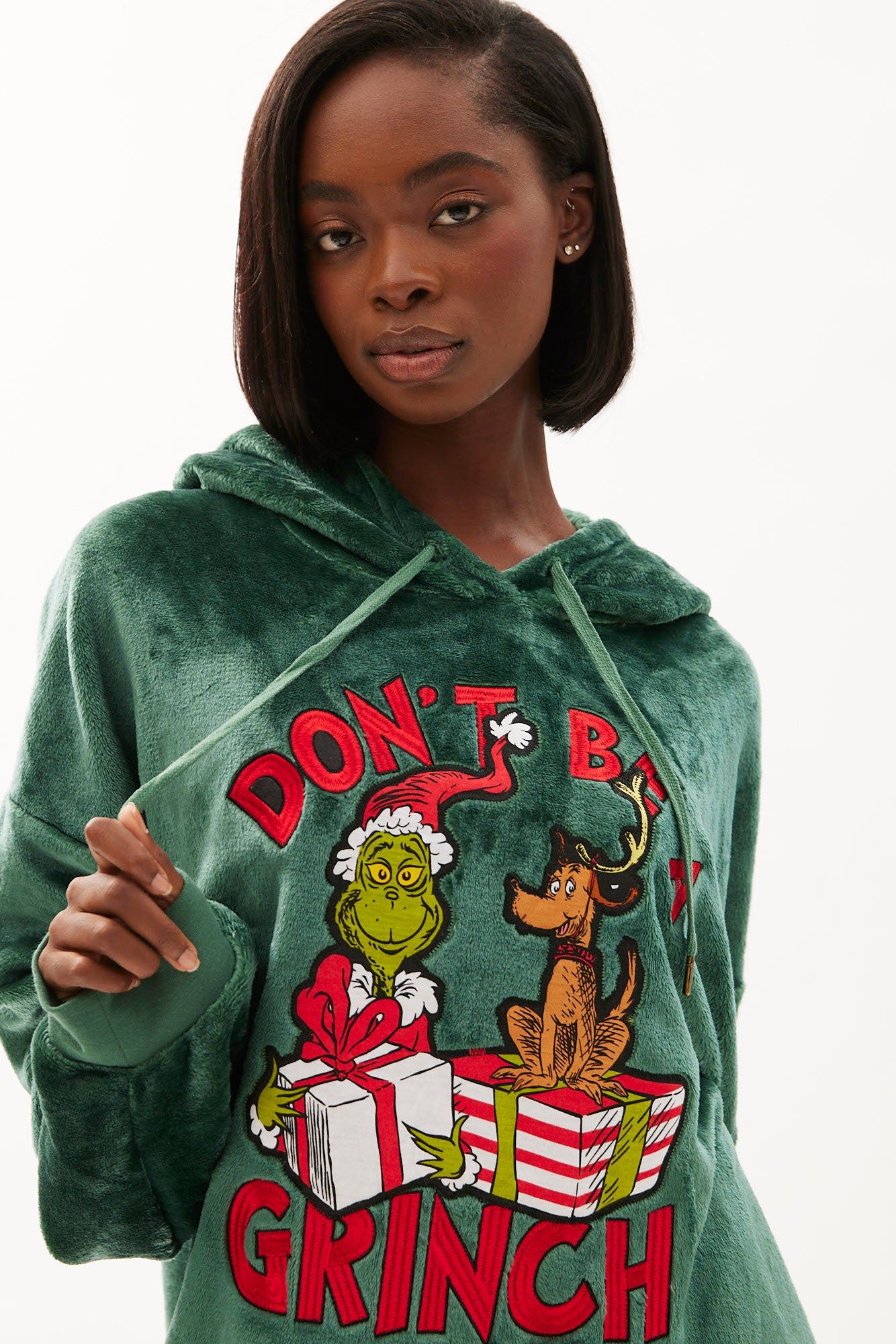 The Grinch Graphic Plush Pullover Hoodie sold by Bluenotes product image thumbnail 3