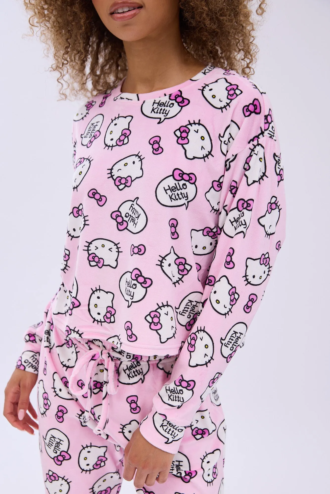 Hello Kitty Printed Velour Pajama Jogger And Tee Set sold by Bluenotes product image thumbnail 3