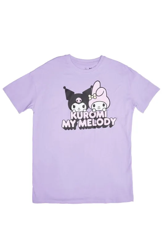 Hello Kitty Kuromi My Melody Graphic Relaxed Tee sold by Bluenotes