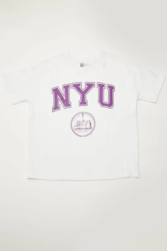 NYU Graphic Boyfriend Tee sold by Bluenotes