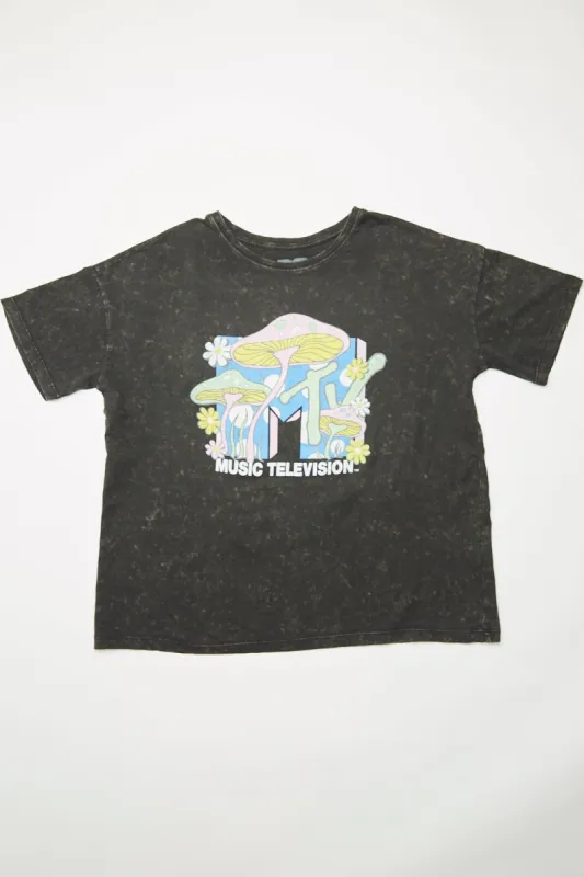 MTV Graphic Acid Wash Boyfriend Tee sold by Bluenotes