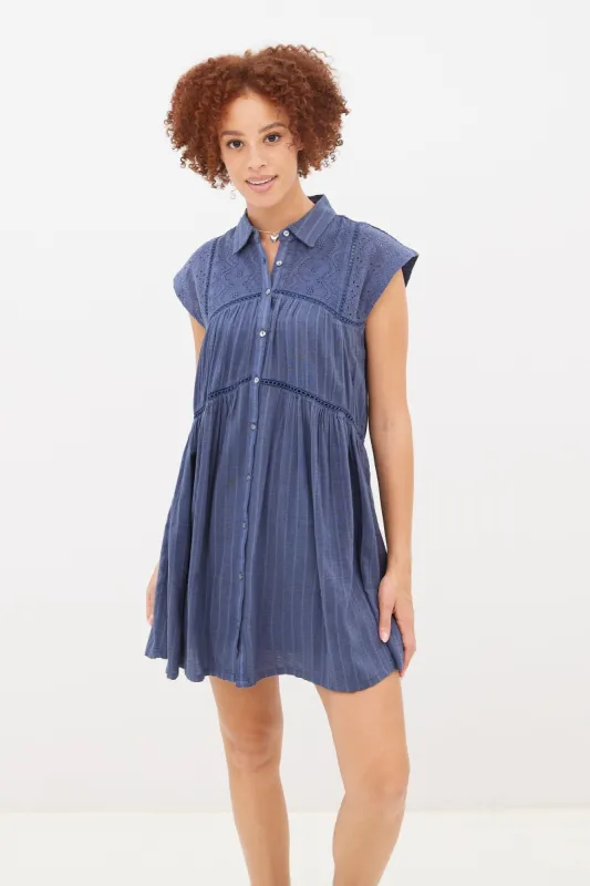Schiffli Embroidered Shirt Dress sold by Bluenotes