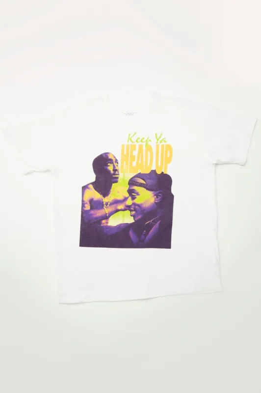 Tupac Shakur Keep Ya Head Up Graphic Boyfriend Tee sold by Bluenotes