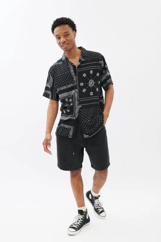 Relaxed Denim Jogger Short sold by Bluenotes