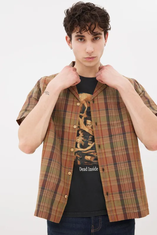 Linen Madras Plaid Short Sleeve Shirt sold by Bluenotes