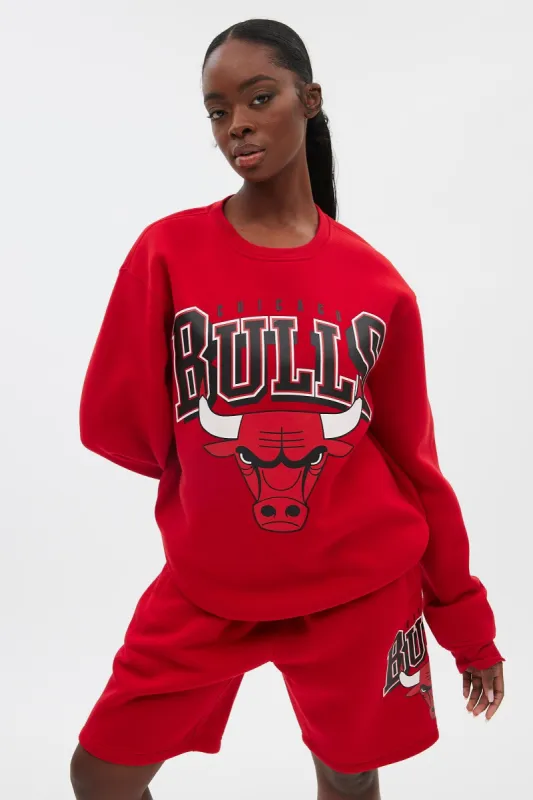 Chicago Bulls Graphic Crew Neck Pullover Sweatshirt sold by Bluenotes