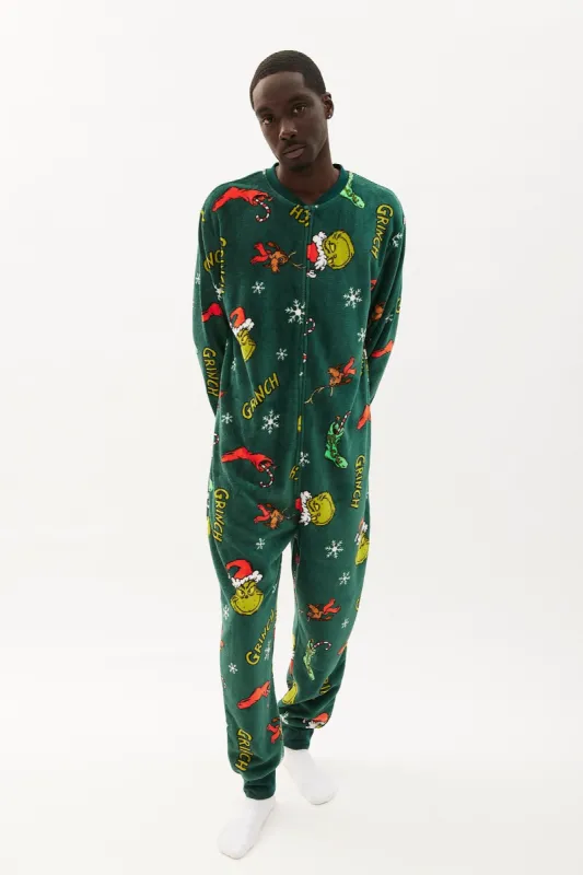 The Grinch Printed Crew Neck Onesie sold by Bluenotes