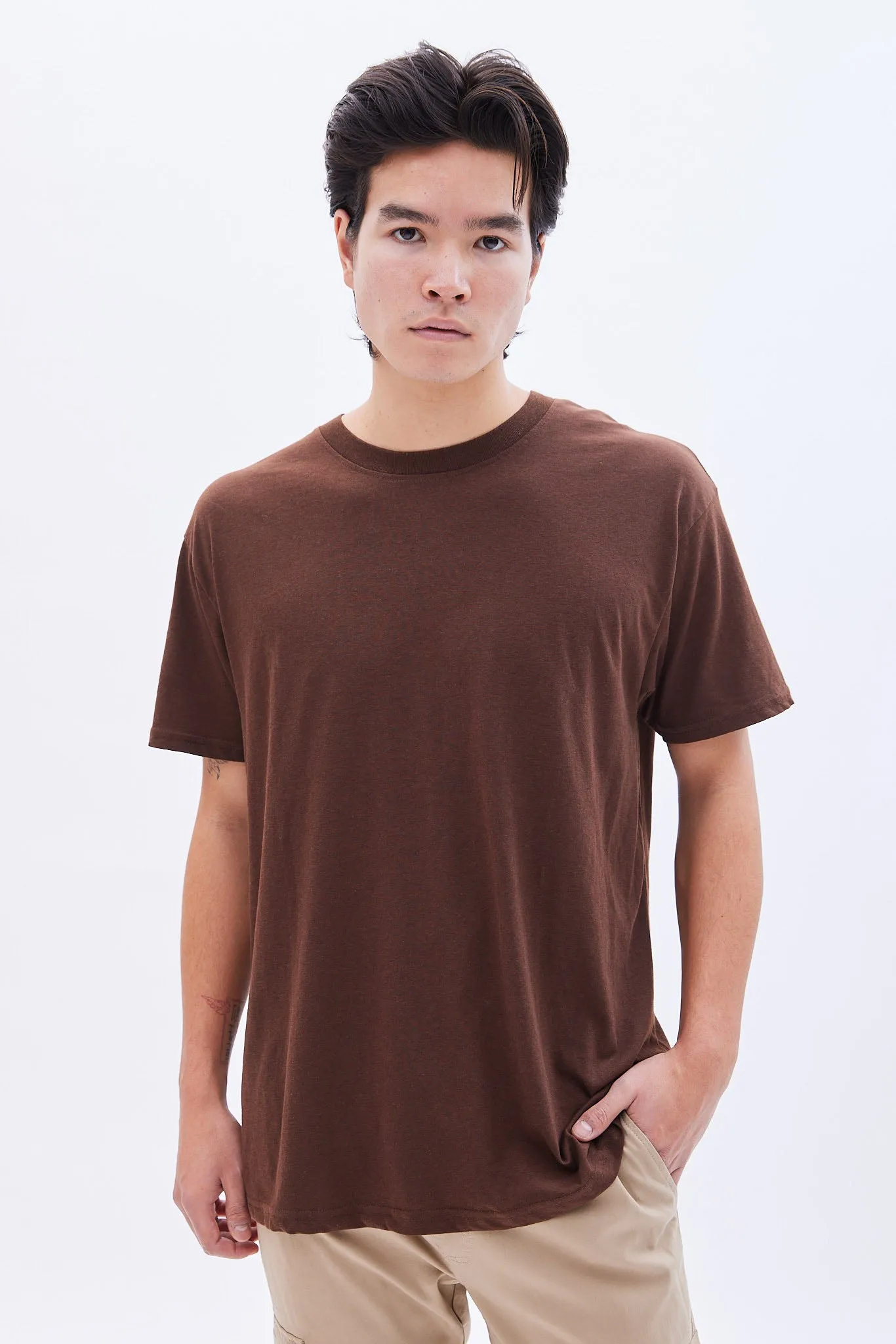 Basic Crew Neck Relaxed Tee sold by Bluenotes product image thumbnail 5