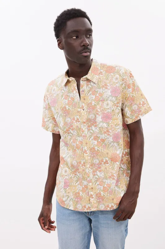 Lucky Brand Linen Floral Short Sleeve Shirt sold by Bluenotes