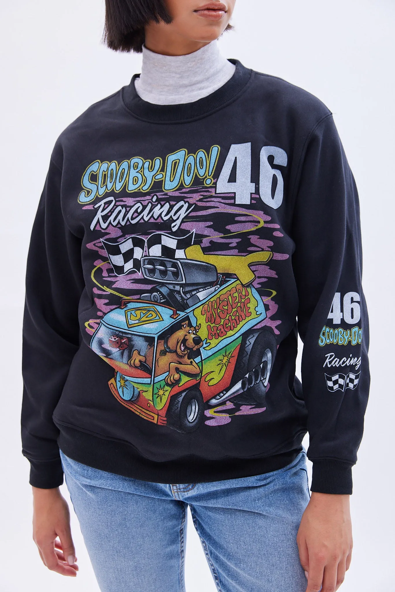 Scooby-Doo Racing 46 Graphic Crew Neck Oversized Sweatshirt sold by Bluenotes product image thumbnail 3