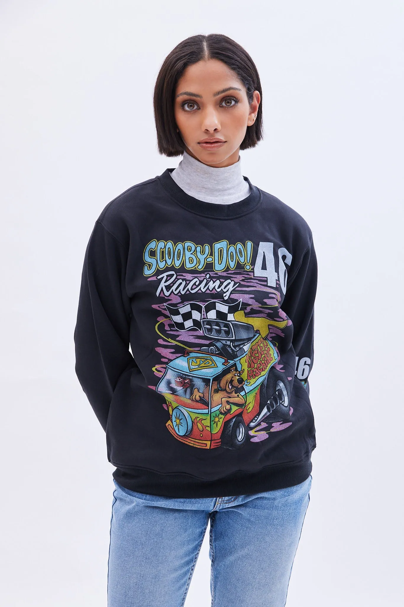 Scooby-Doo Racing 46 Graphic Crew Neck Oversized Sweatshirt sold by Bluenotes