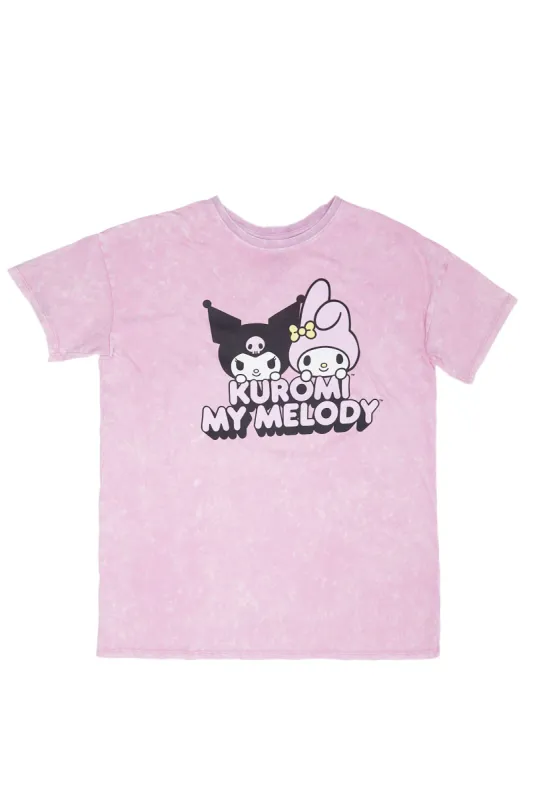 Kuromi My Melody Graphic Relaxed Tee sold by Bluenotes