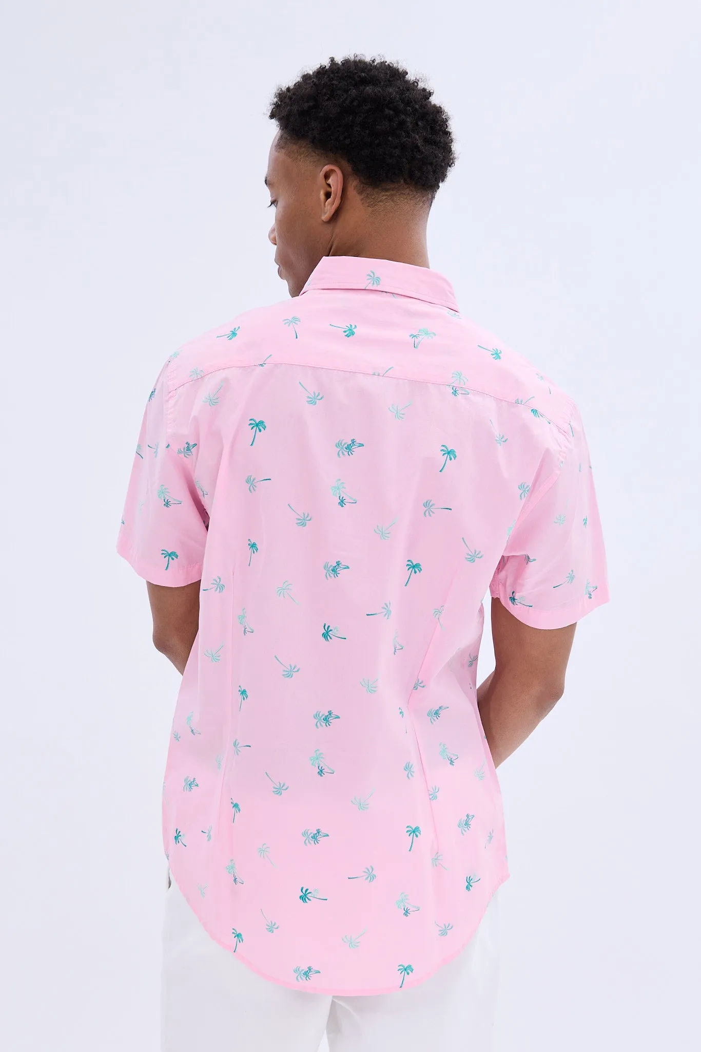 Palms Printed Short Sleeve Poplin Shirt sold by Bluenotes product image thumbnail 3