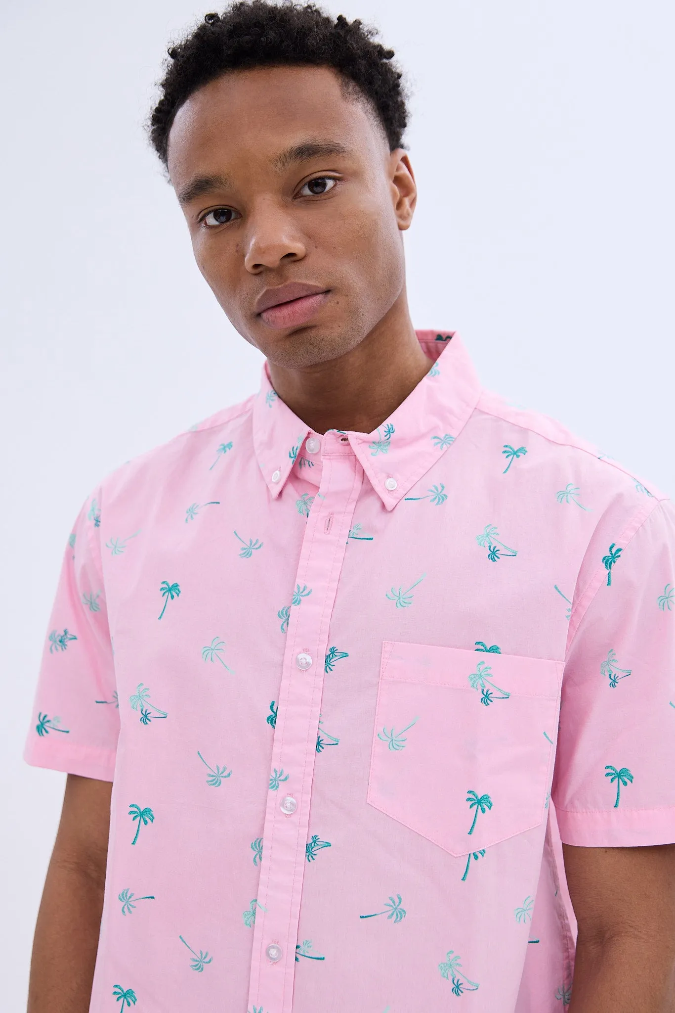 Palms Printed Short Sleeve Poplin Shirt sold by Bluenotes product image thumbnail 2