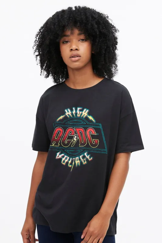 AC/DC High Voltage Graphic Boyfriend Tee sold by Bluenotes