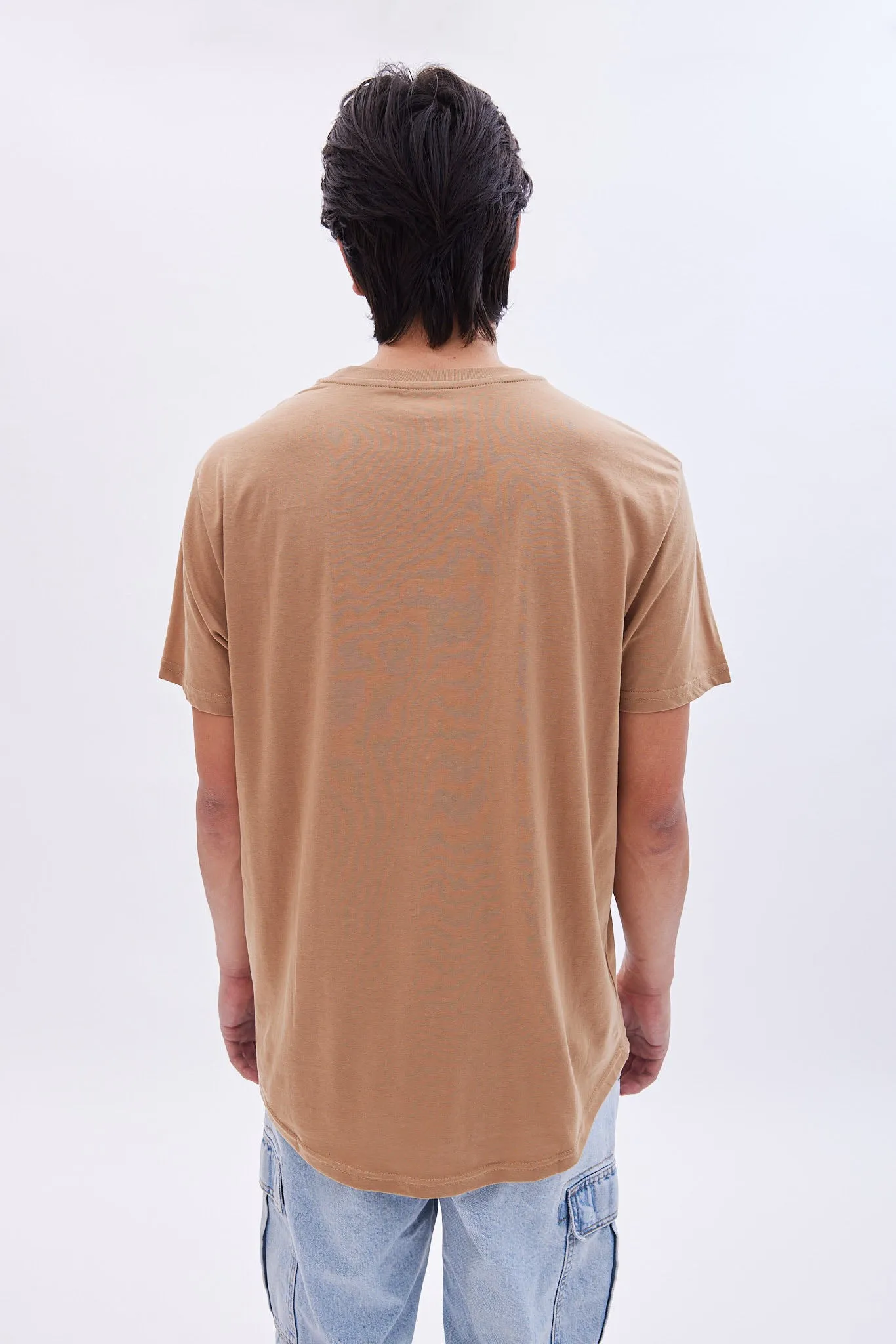 Basic Scoop Hem Crew Neck Tee sold by Bluenotes product image thumbnail 3