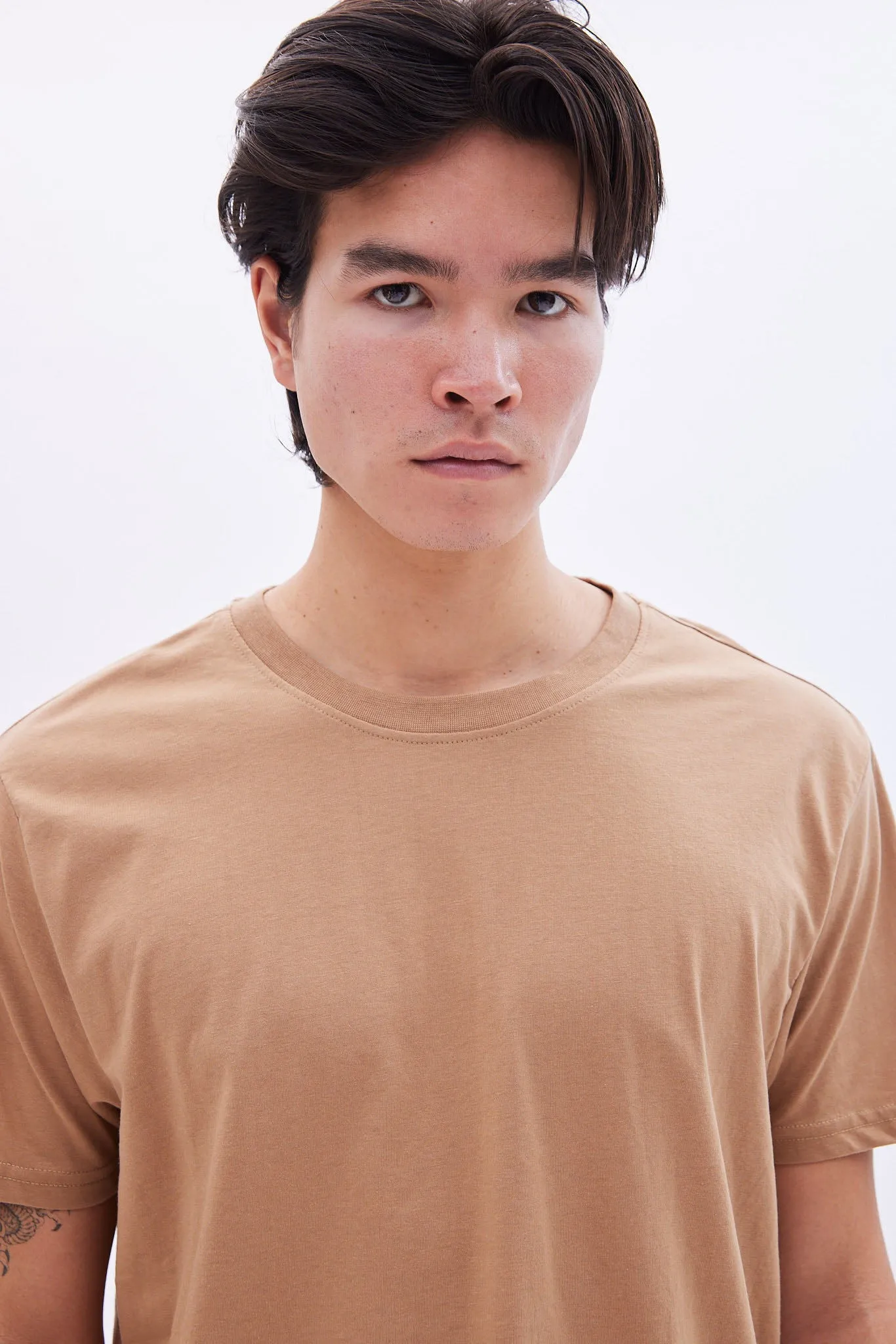 Basic Scoop Hem Crew Neck Tee sold by Bluenotes product image thumbnail 2