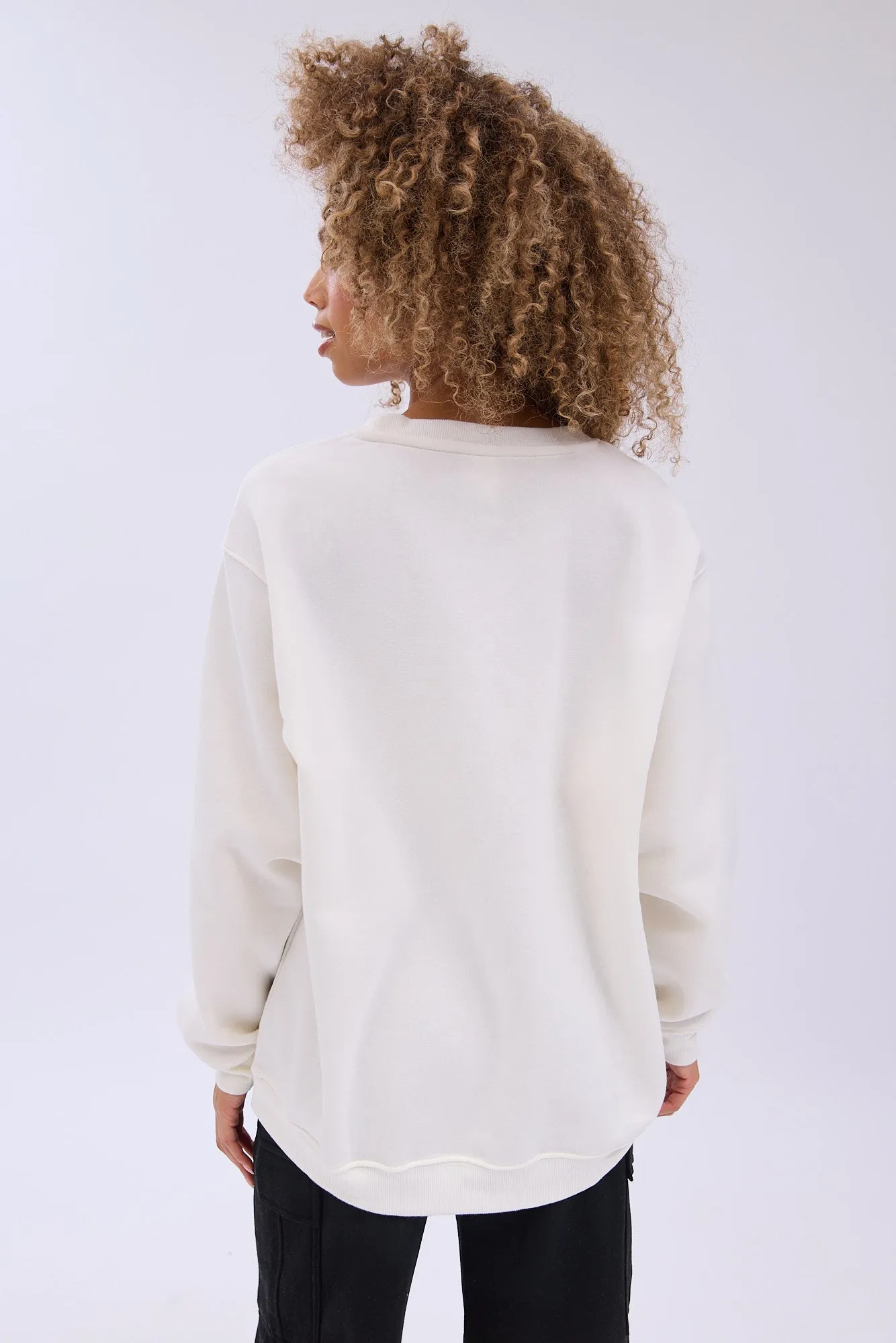 Betty Boop Graphic Crew Neck Relaxed Sweatshirt sold by Bluenotes product image thumbnail 4