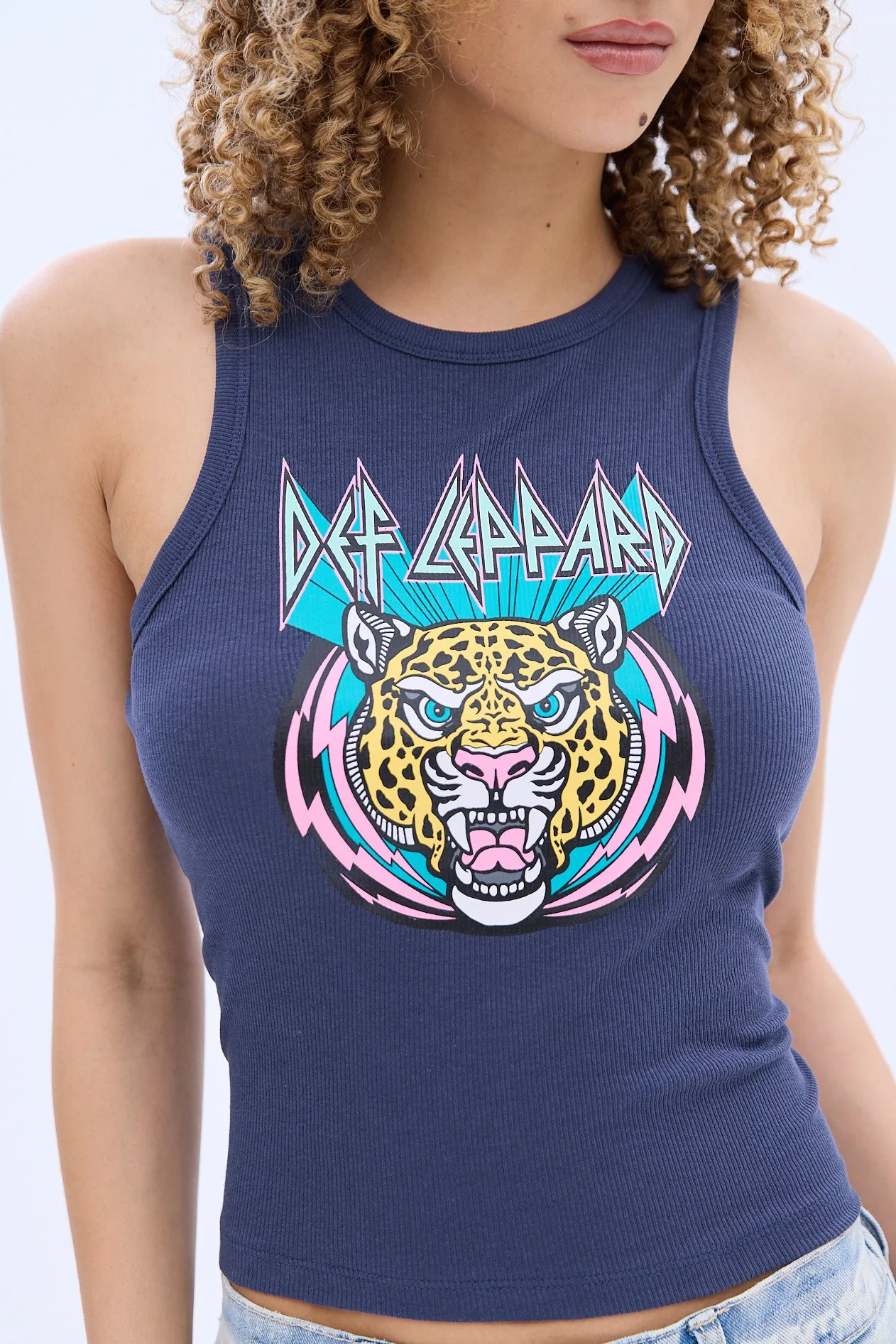 Def Leppard Graphic Ribbed Tank Top sold by Bluenotes product image thumbnail 2