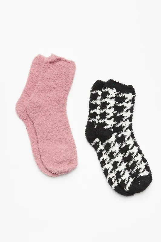 AERO Cozy Printed Crew Socks 2-Pack sold by Bluenotes