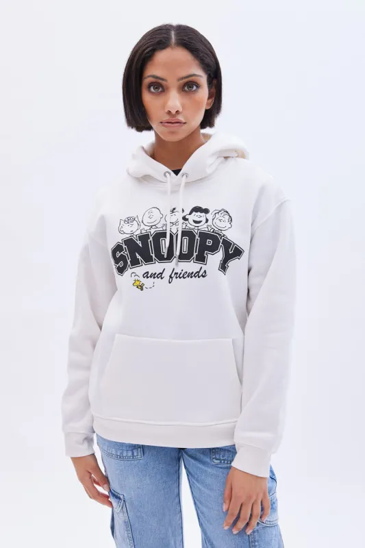 Peanuts Snoopy And Friends Graphic Oversized Pullover Hoodie sold by Bluenotes