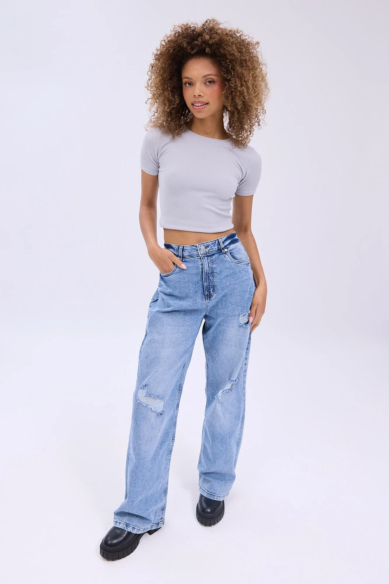 High Rise Wide Leg Jean sold by Bluenotes product image thumbnail 4