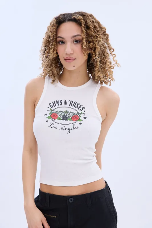 Guns N' Roses Graphic Ribbed Tank Top sold by Bluenotes