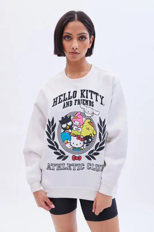 Hello Kitty And Friends Athletic Club Graphic Crew Neck Oversized Sweatshirt sold by Bluenotes