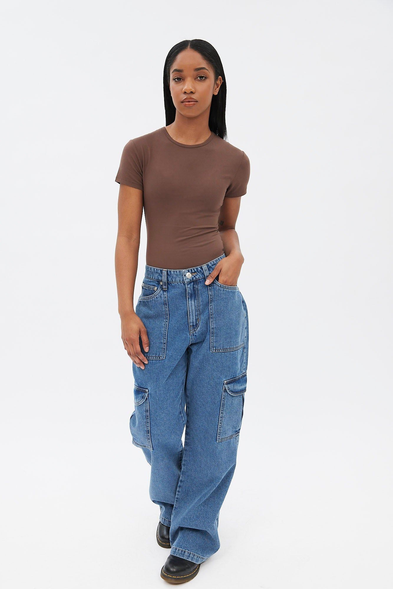 Short Sleeve Crew Neck Bodysuit sold by Bluenotes product image thumbnail 14