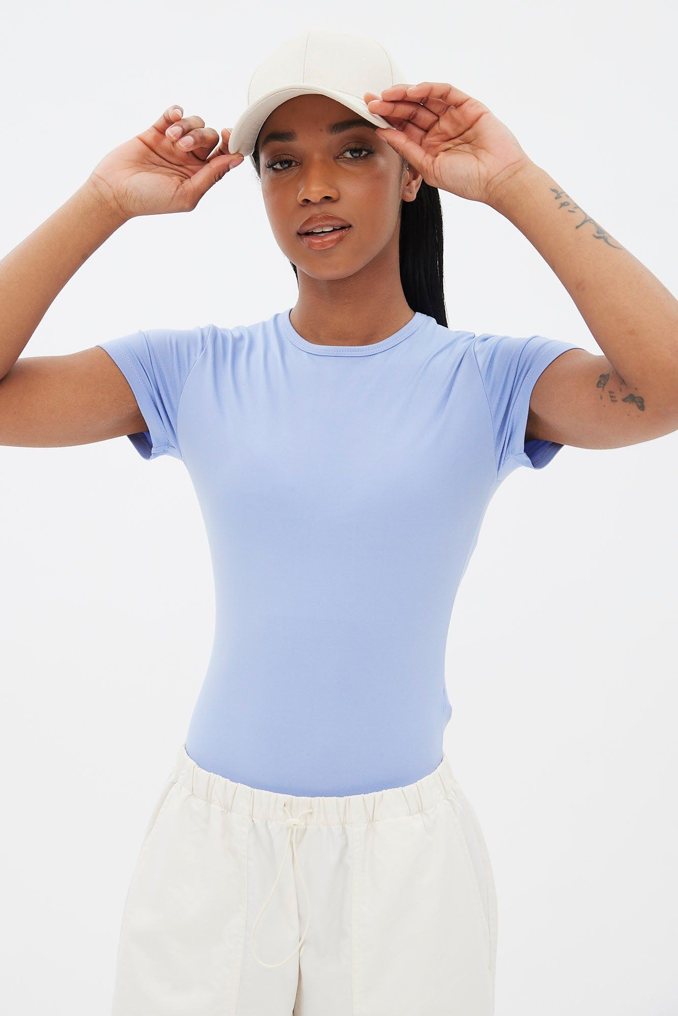 Short Sleeve Crew Neck Bodysuit sold by Bluenotes product image thumbnail 21