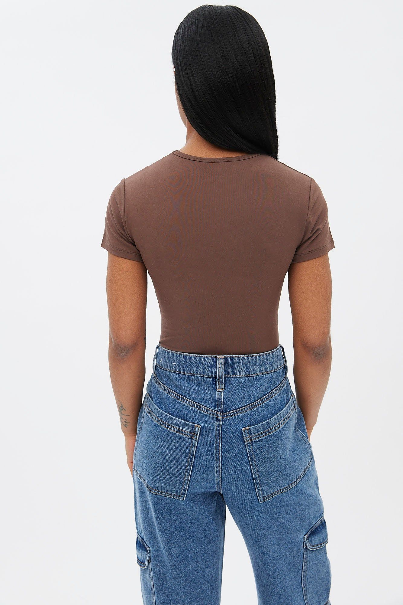 Short Sleeve Crew Neck Bodysuit sold by Bluenotes product image thumbnail 16