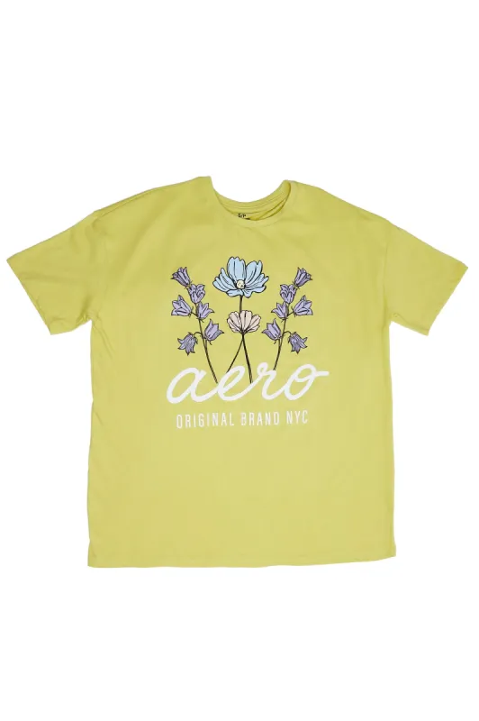 AERO Flowers Graphic Boyfriend Tee sold by Bluenotes