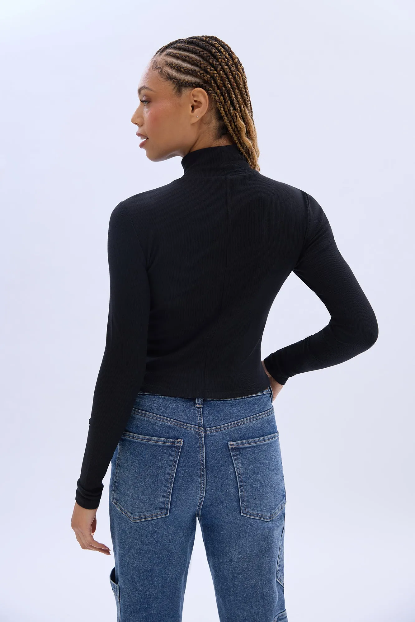 AERO Long Sleeve Mock Neck Top sold by Bluenotes product image thumbnail 5
