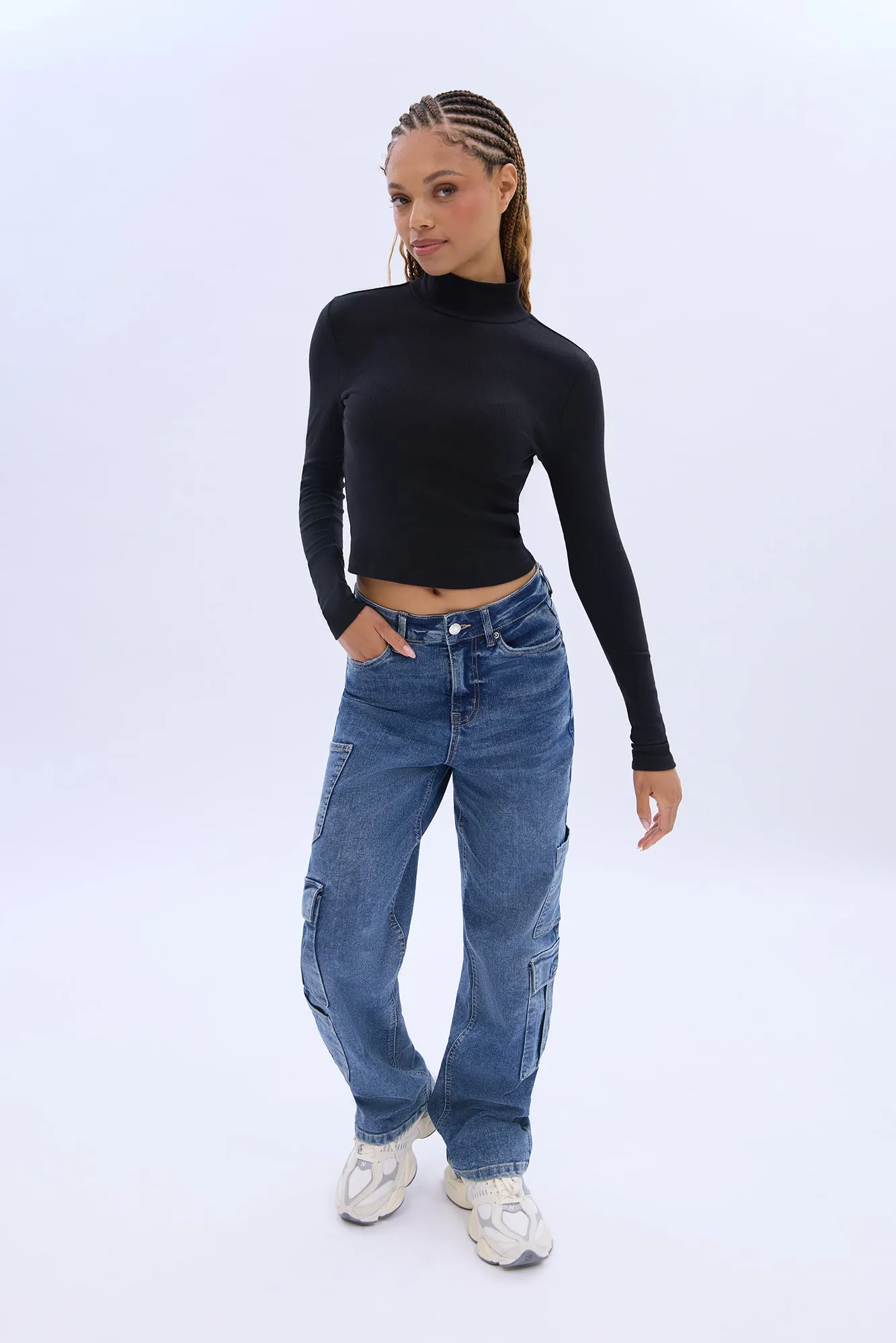 AERO Long Sleeve Mock Neck Top sold by Bluenotes product image thumbnail 3
