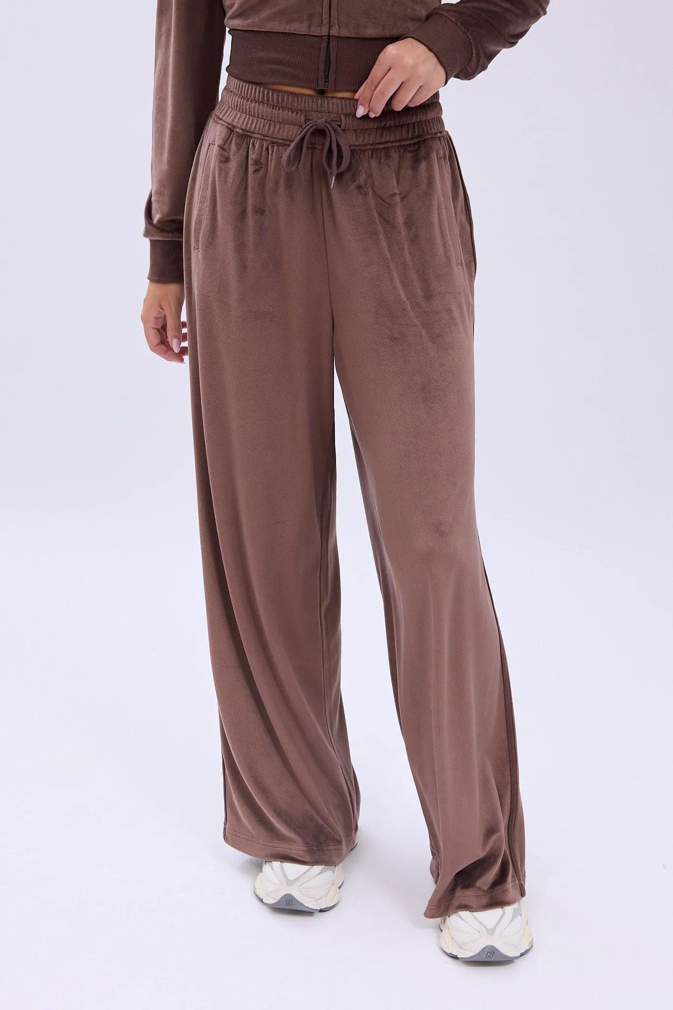AERO Velour Wide Leg Sweatpants sold by Bluenotes