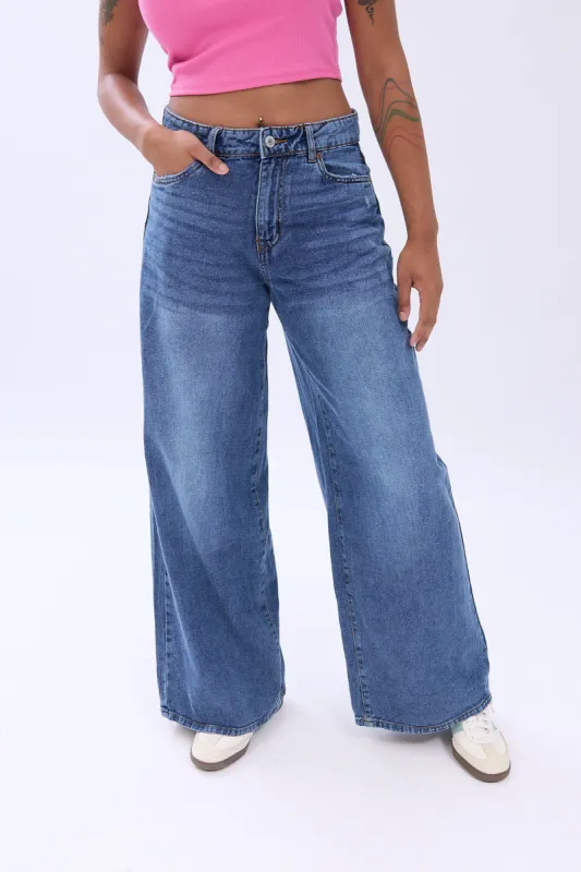 Super High Rise Flowfinity Ultra-Wide Leg Jeans sold by Bluenotes