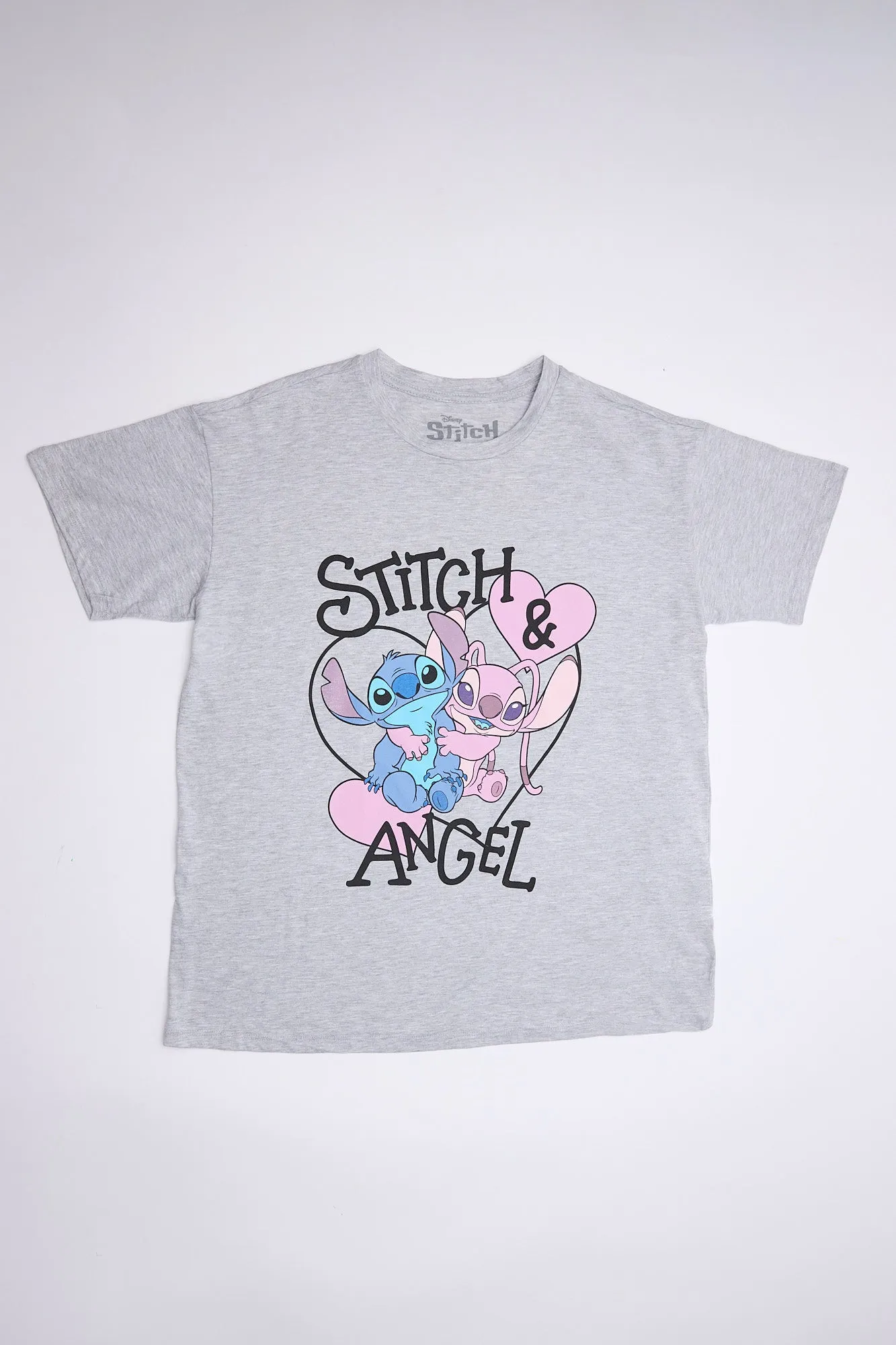 Stitch And Angel Heart Graphic Relaxed Tee sold by Bluenotes