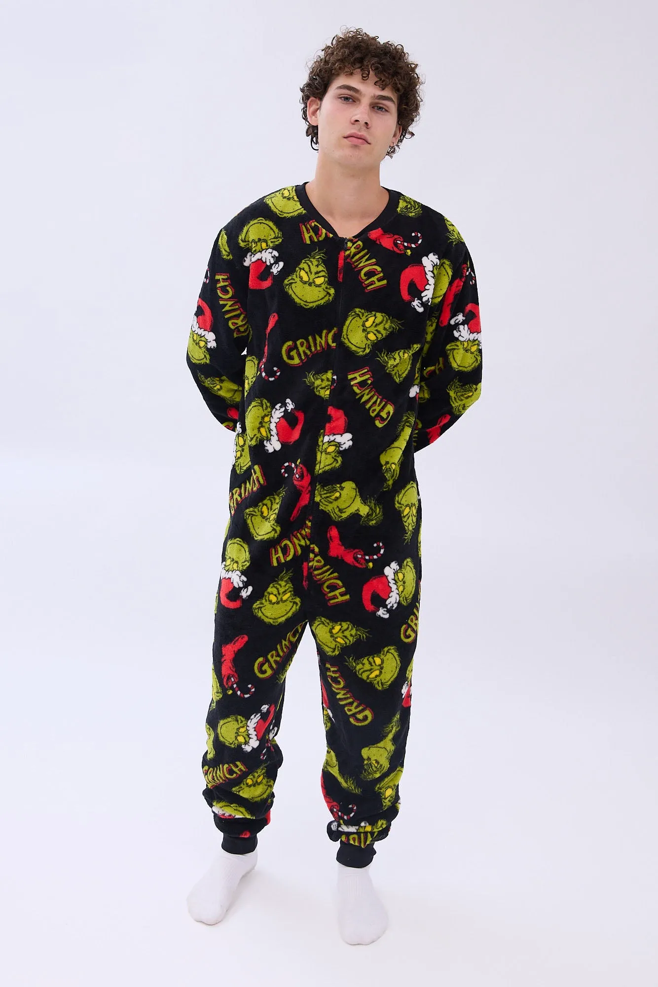 The Grinch Printed Crew Neck Onesie sold by Bluenotes