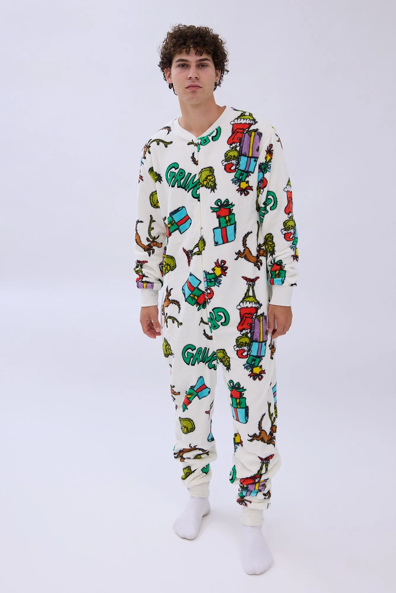 The Grinch Printed Crew Neck Onesie sold by Bluenotes