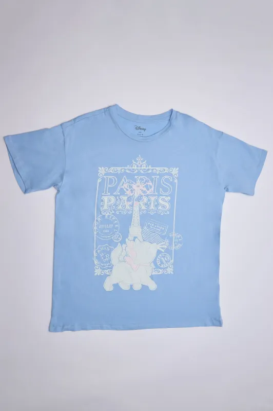Marie Paris Eiffel Tower The Aristocats Graphic Relaxed Tee sold by Bluenotes