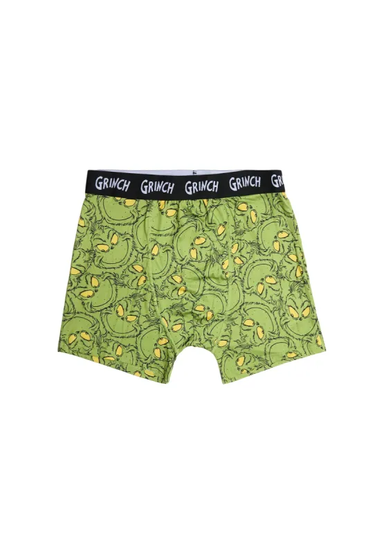 The Grinch Face Printed Boxer Briefs sold by Bluenotes