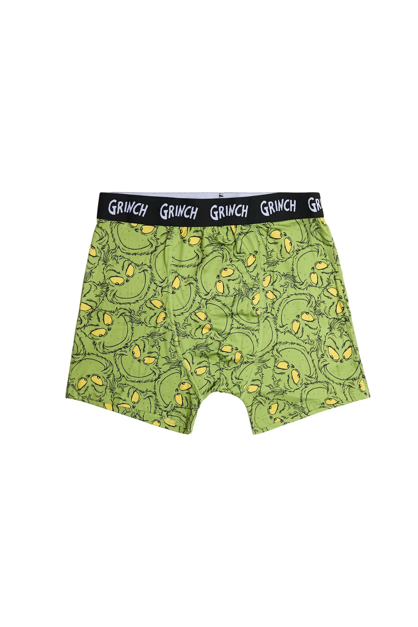 The Grinch Face Printed Boxer Briefs sold by Bluenotes