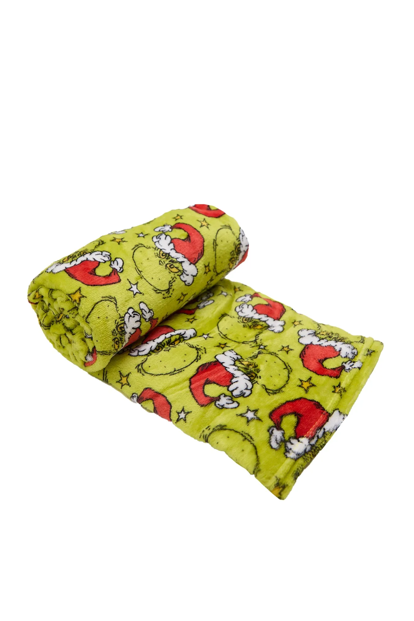 The Grinch Hat Printed Plush Throw Blanket sold by Bluenotes