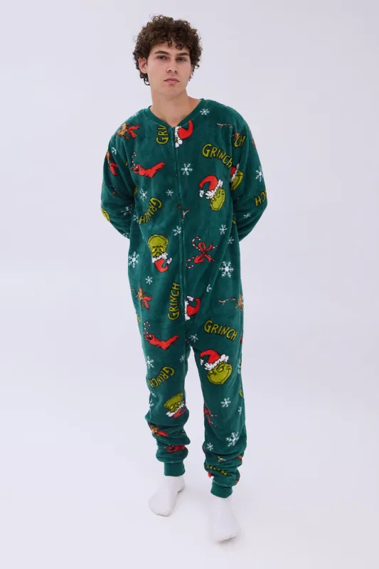 The Grinch Printed Crew Neck Onesie sold by Bluenotes